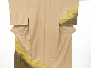 リサイクル　金彩扇にススキ模様訪問着